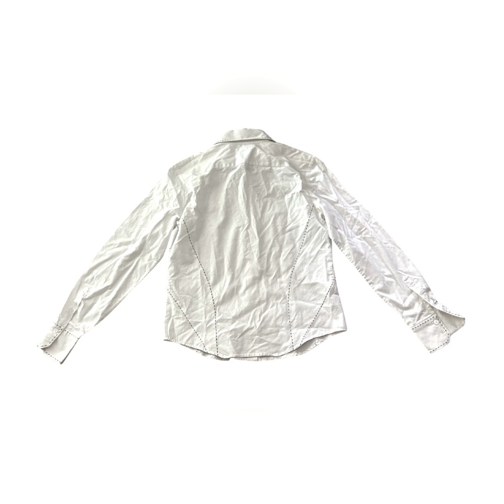 Faconnable Contrast Stitch Button Down Shirt | Wh… - image 2